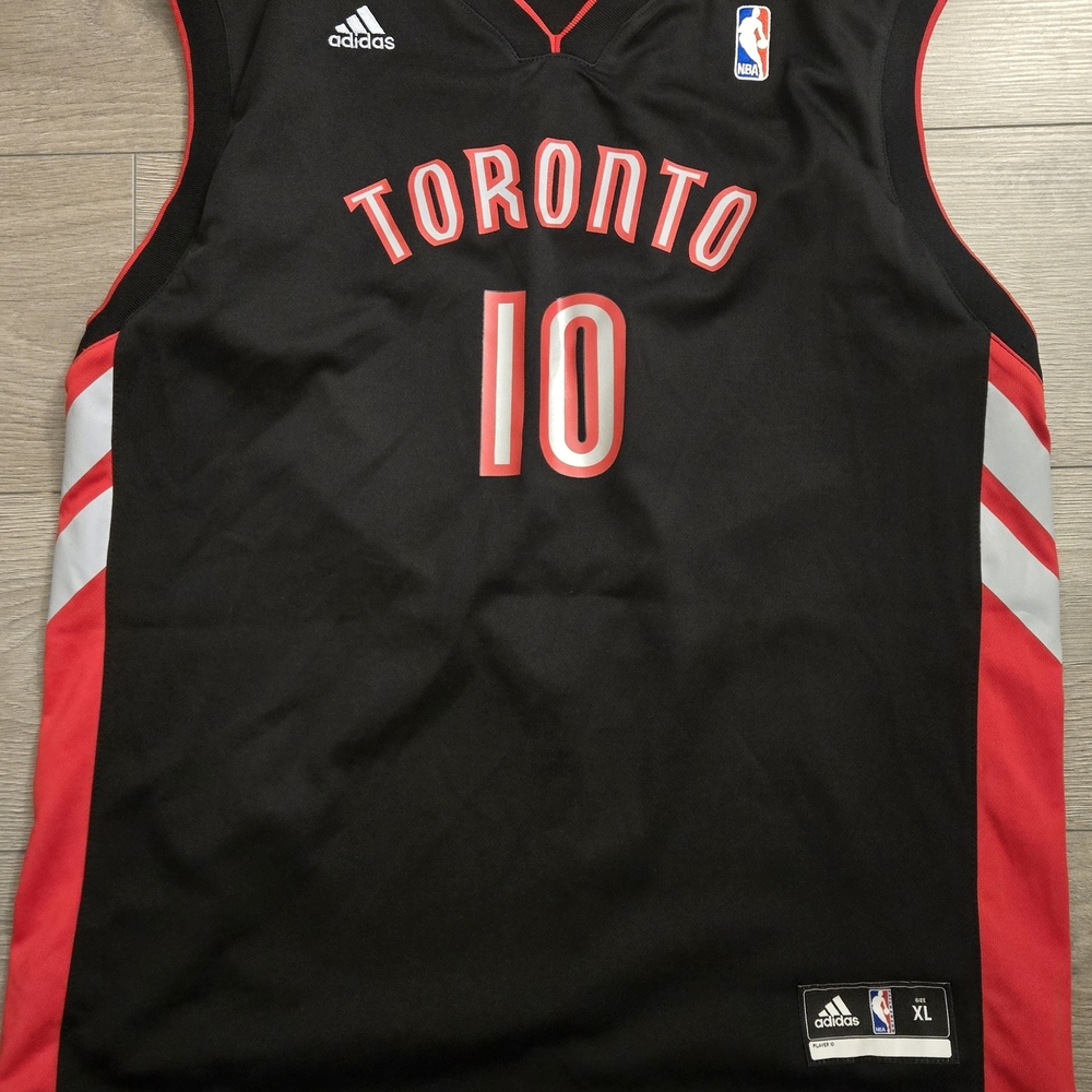 Adidas Toronto Basketball Jersey - Black with Red Accents